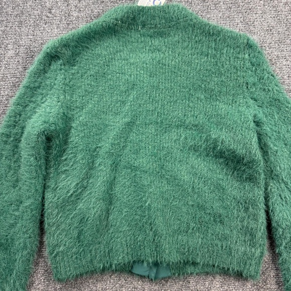 New Free People Celeste Open Stitch Cardigan Green Sweater Holiday Women's XS - Picture 6 of 8